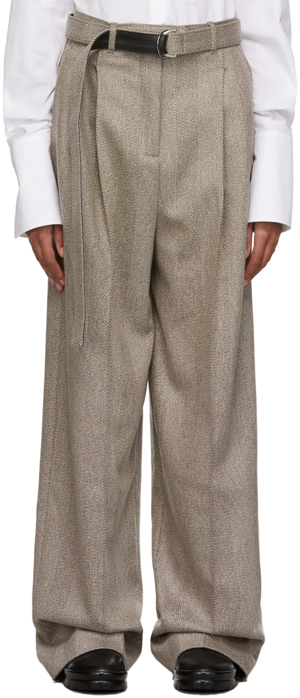 Peter Do Brown Wool Signature Trousers | Smart Closet