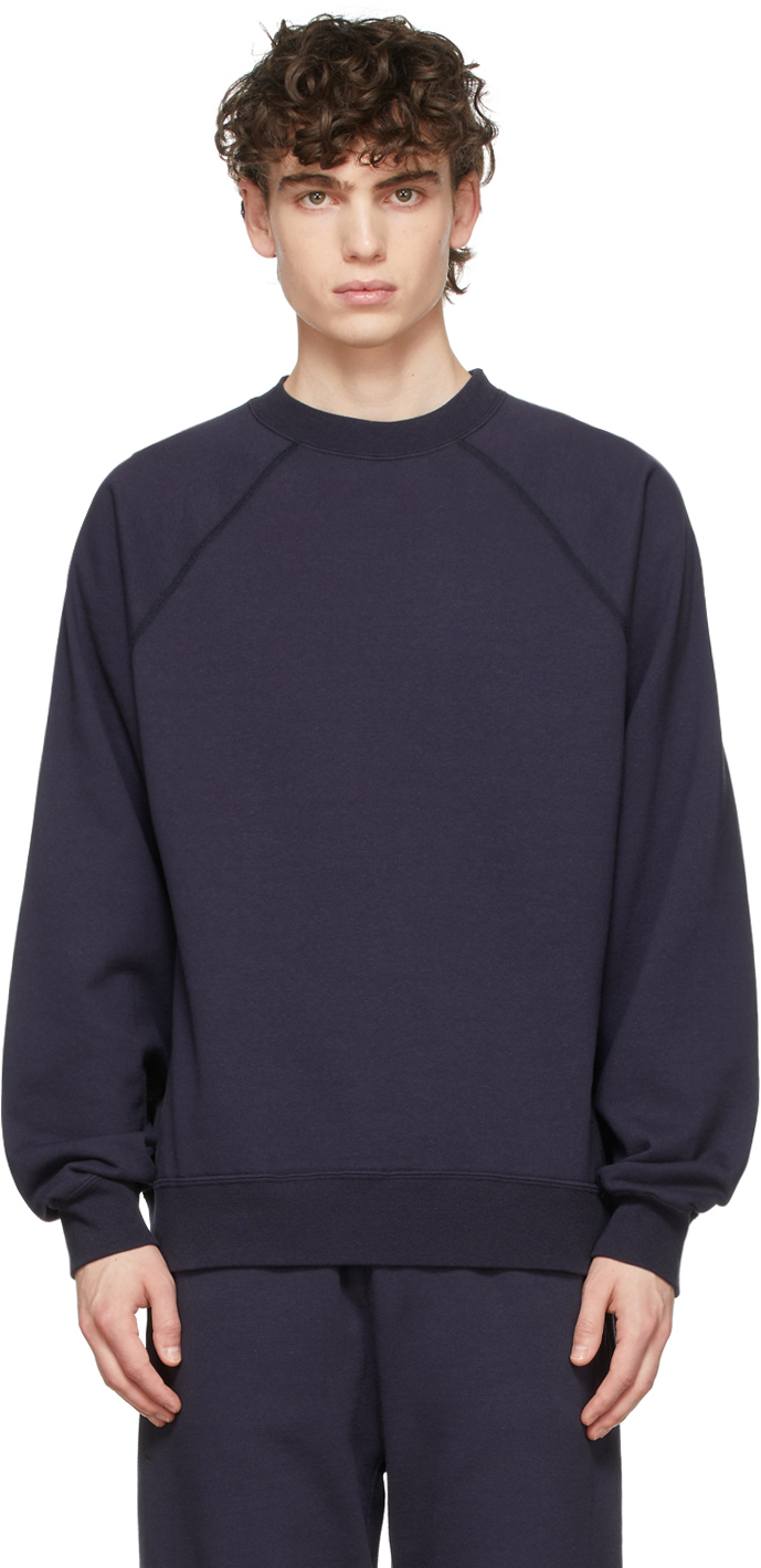 Nanamica: Navy Fleece Sweatshirt | SSENSE Canada