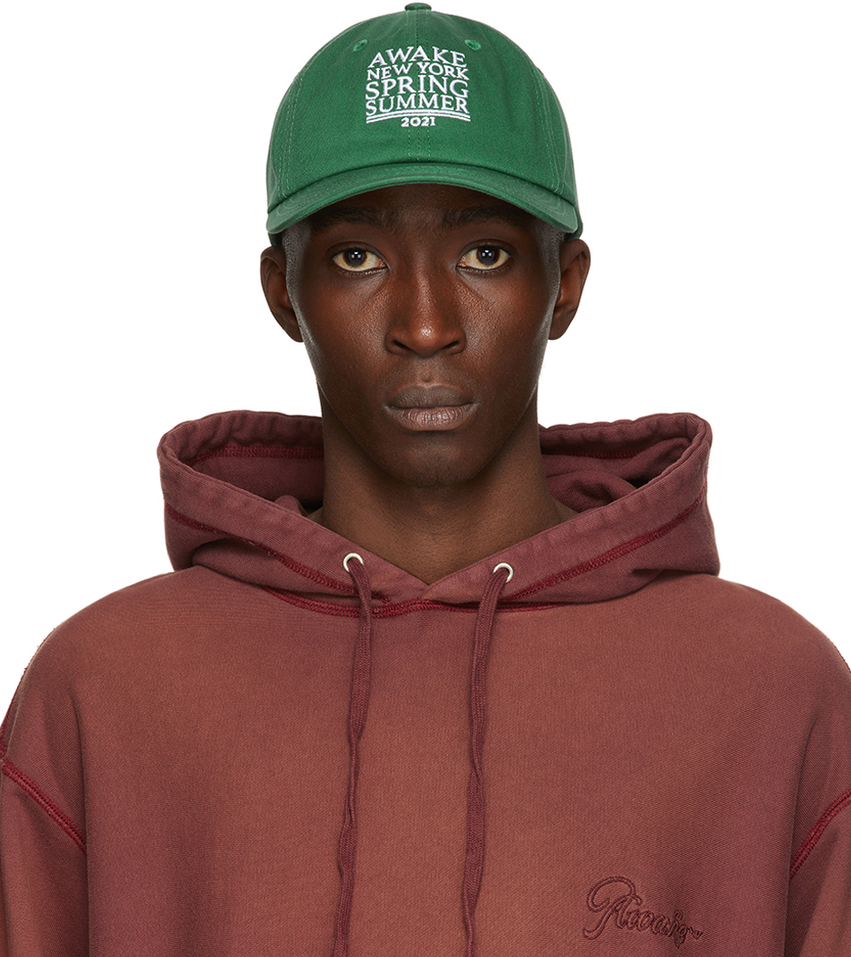 Awake NY: Green NY SS21 Baseball Cap | SSENSE