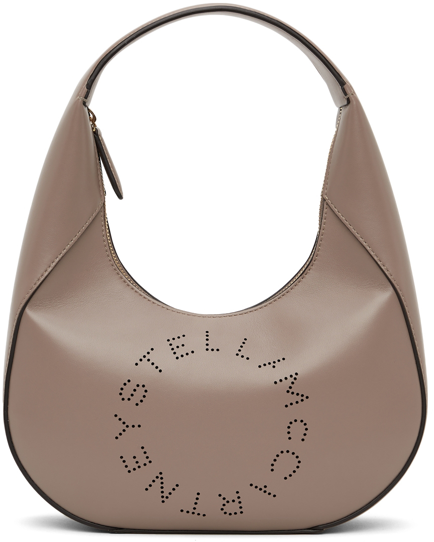 Stella McCartney Taupe Small Logo Shoulder Bag