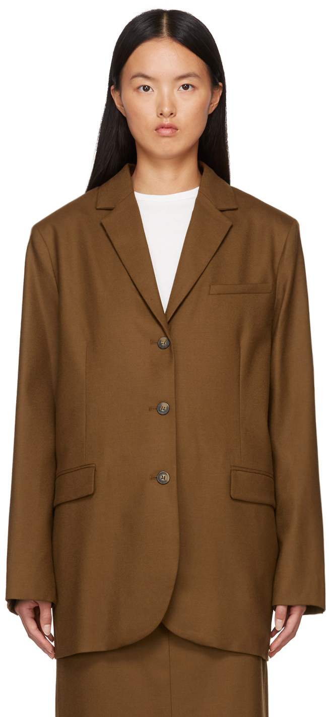 Loulou Studio: Brown Payana Blazer | SSENSE Canada