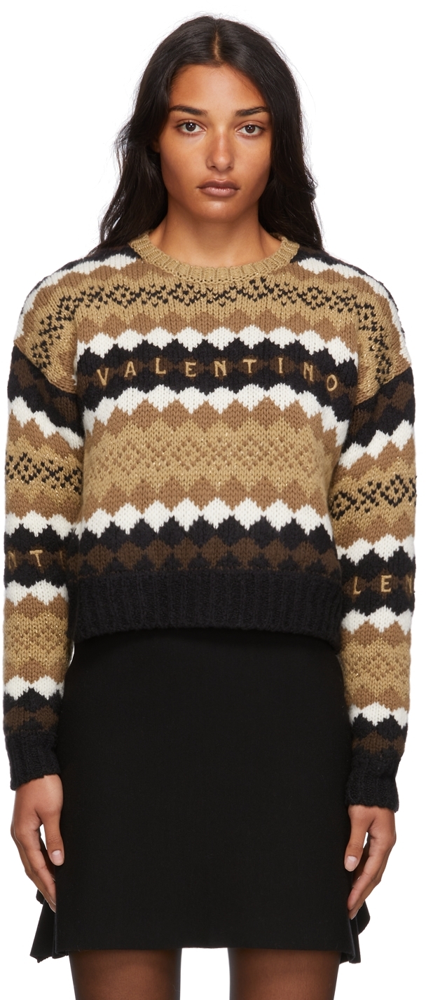 Valentino Wool Embroidered Logo Sweater