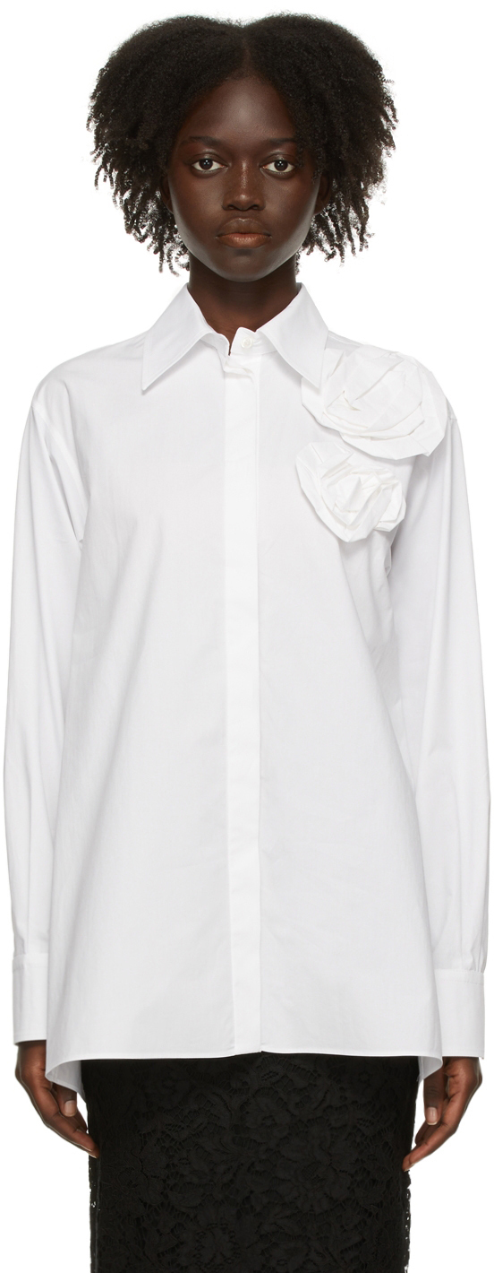 Valentino White Rose Blossom Shirt