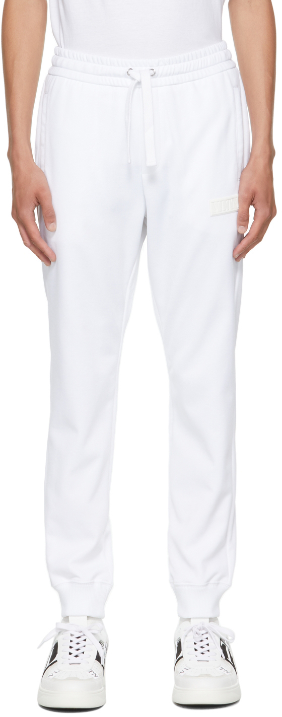 Valentino White 'VLTN' Tag Lounge Pants
