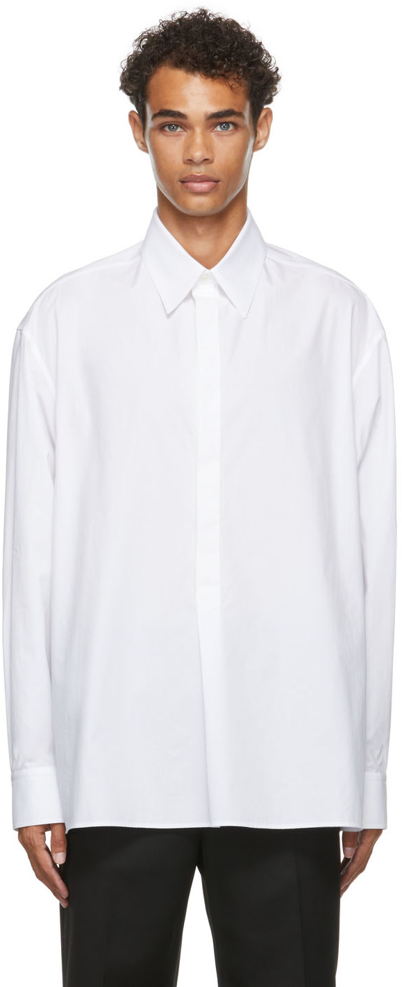 Valentino White 3/4 Button Shirt