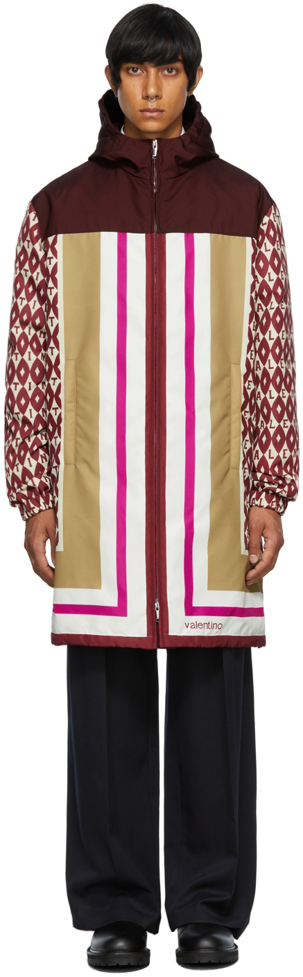 Valentino Multicolor Foulard Print Coat