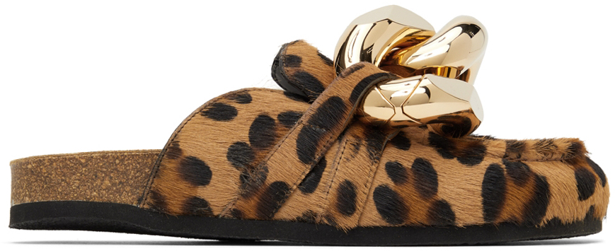 jw anderson leopard mules