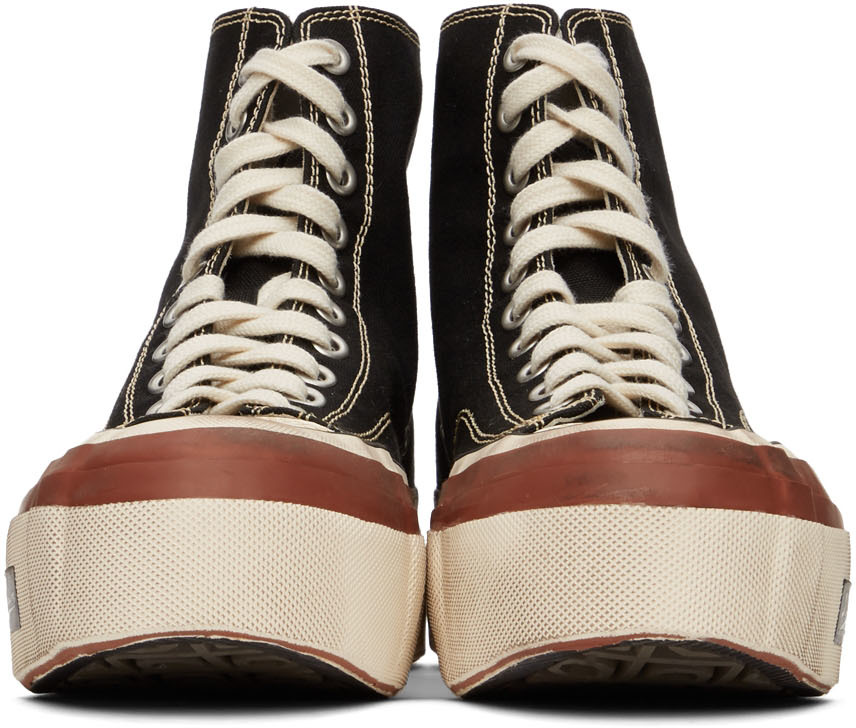 Visvim Black Skagway G. Hi Pattern Sneakers | Smart Closet