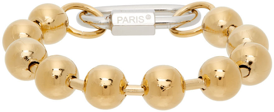 IN GOLD WE TRUST PARIS: 金色 Extra Bold 波珠手链 | SSENSE