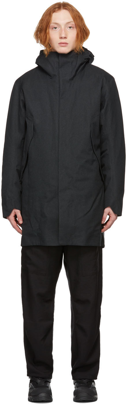 Veilance: Black Down Monitor TW Coat | SSENSE Canada