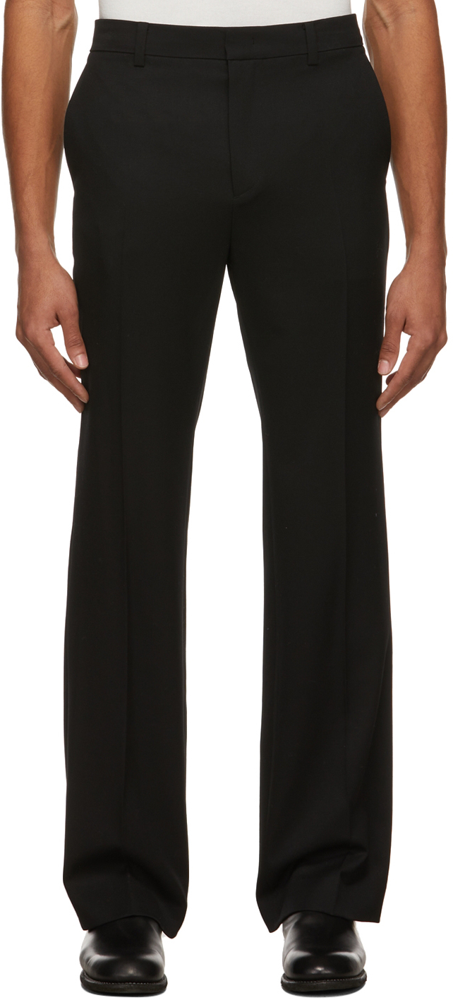 System: Black Wool Trousers | SSENSE UK