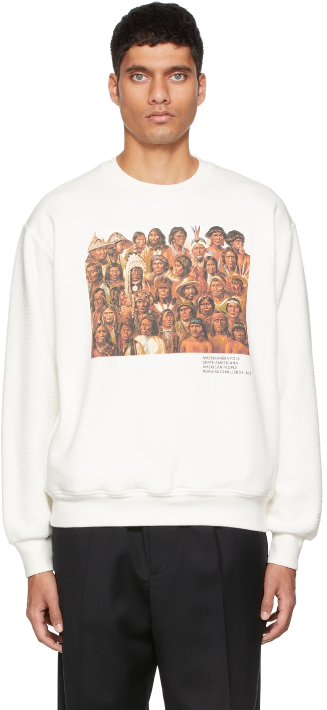 White Amerikanska Sweatshirt