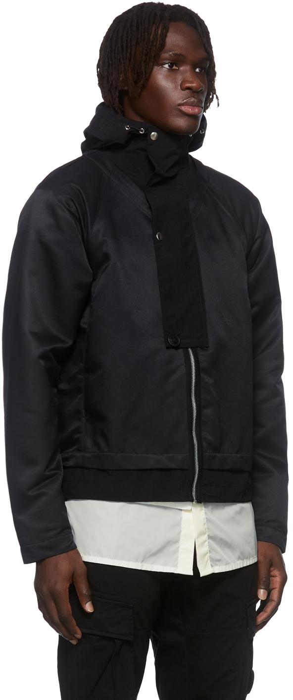 Arnar Már Jónsson Black Paneled Track Jacket | Smart Closet