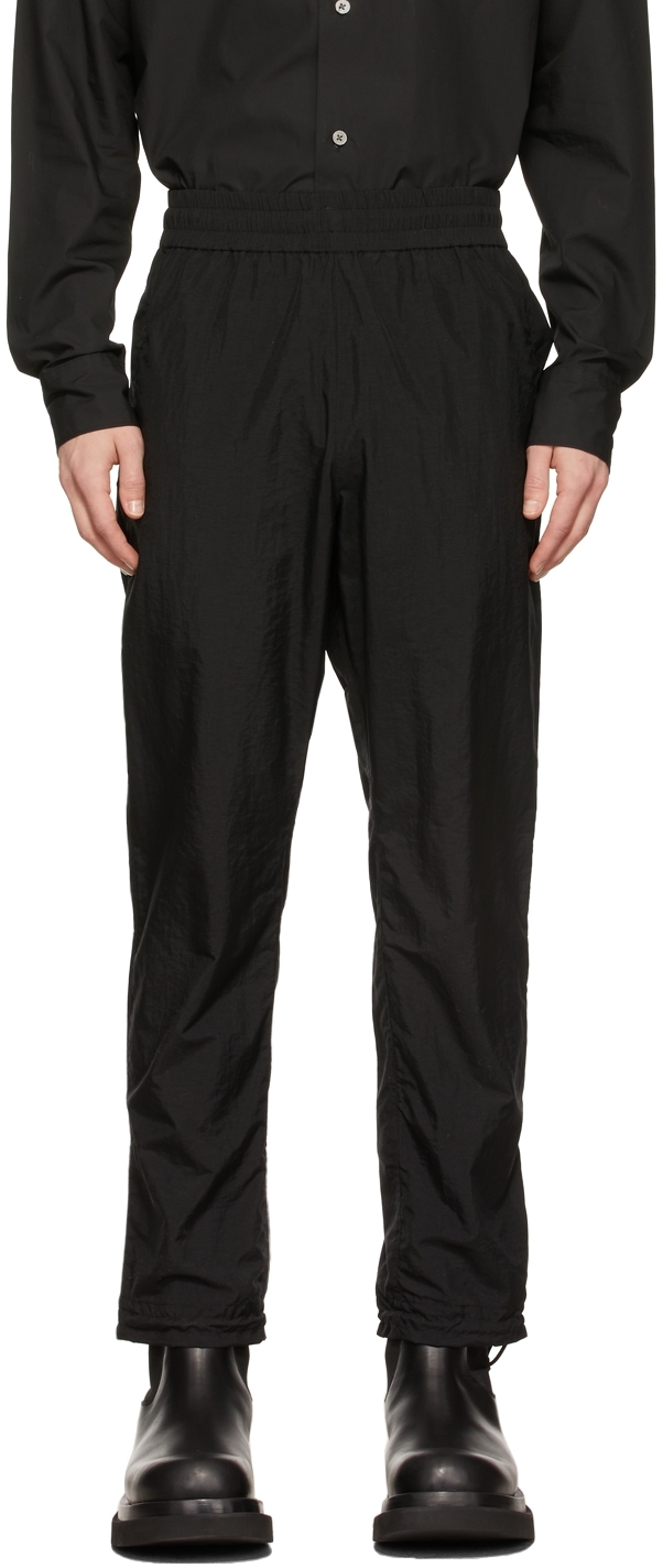 RANRA: Black Woven Straight-Leg Lounge Pants | SSENSE UK