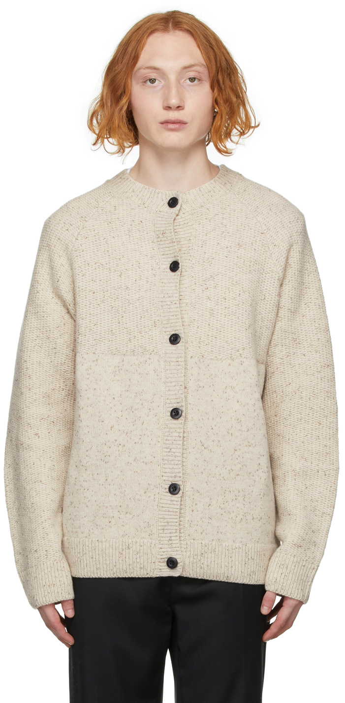 beige wool cardigan