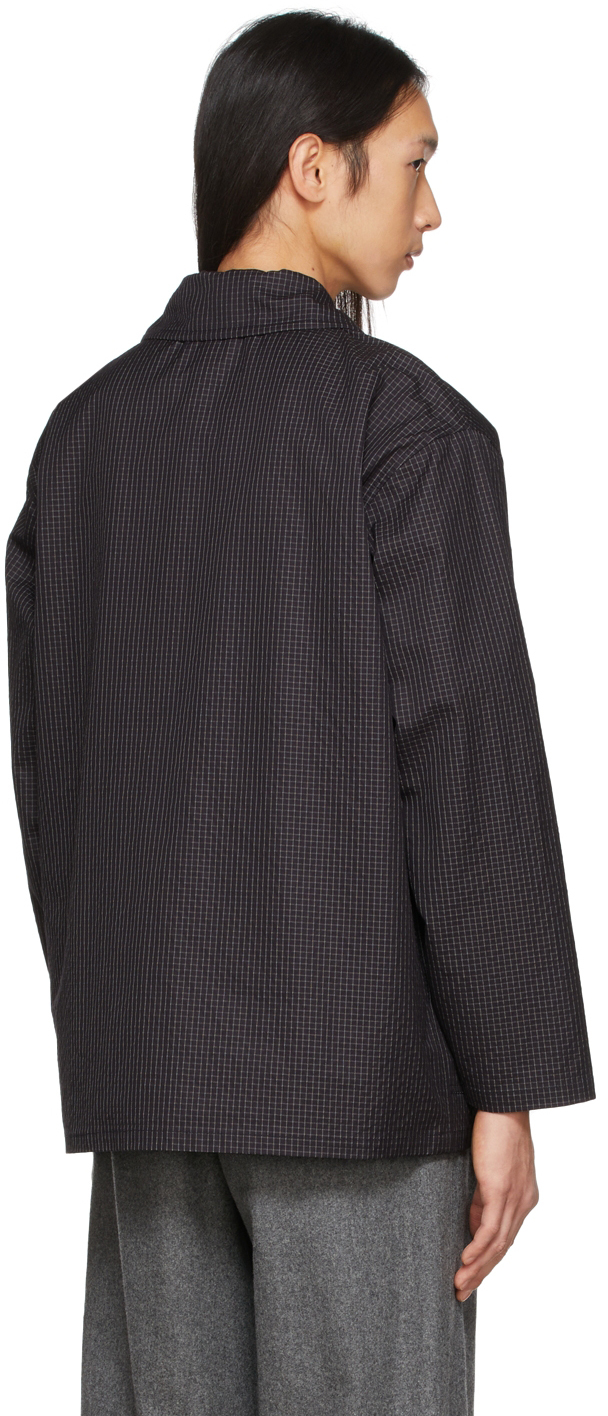 mfpen Navy Check Deco Work Jacket | Smart Closet