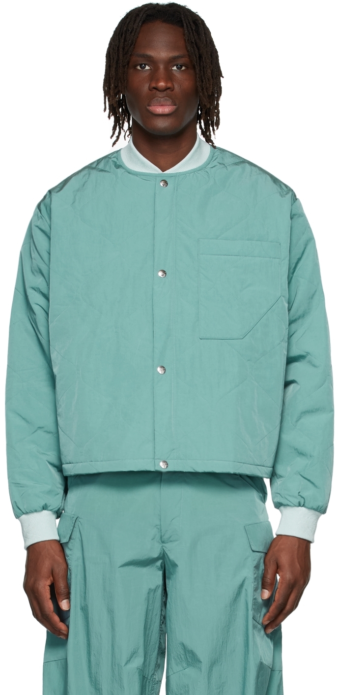 SSENSE Exclusive Blue Quilted Jacket