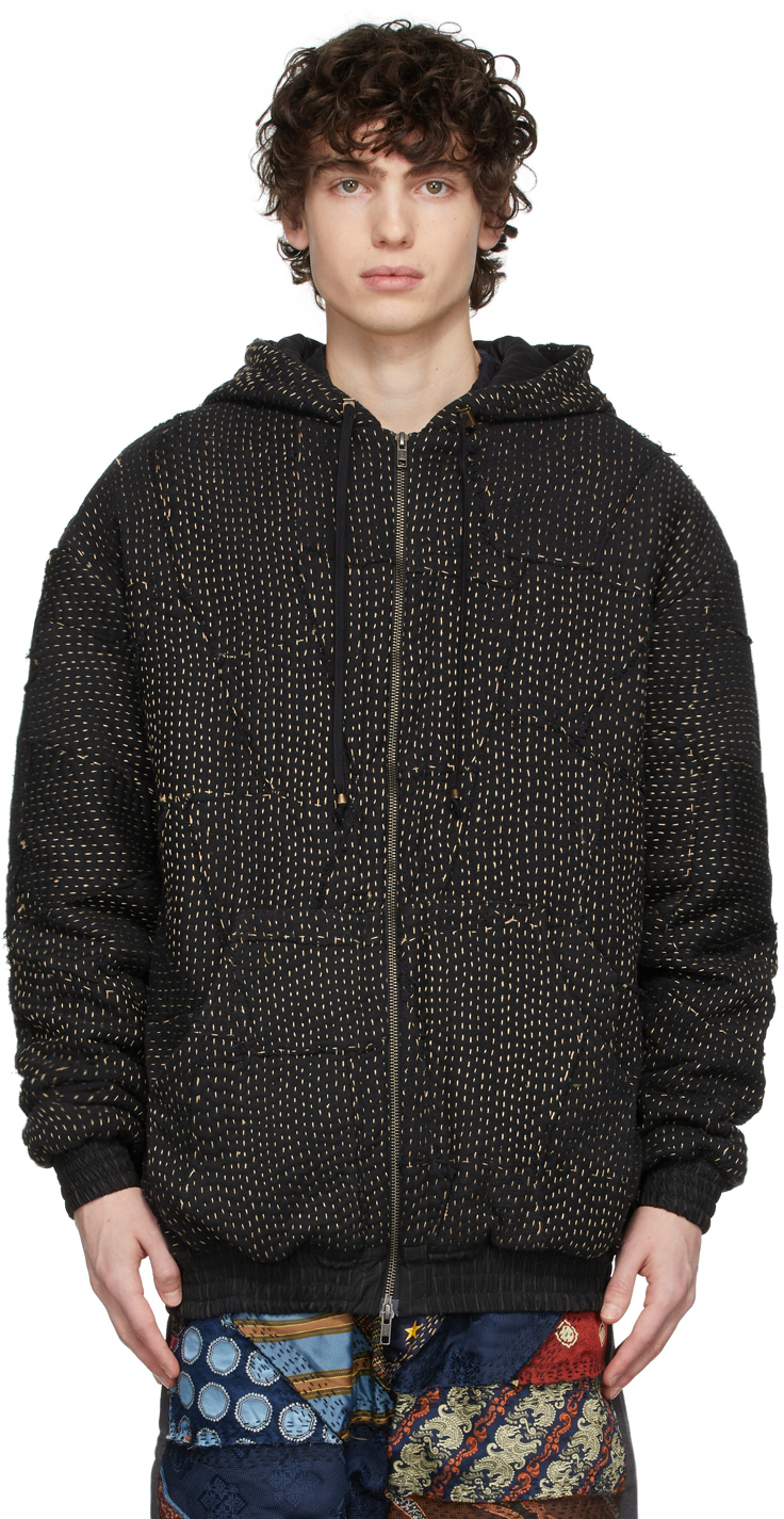 By Walid: Black Patch Hayden Zip-Up | SSENSE