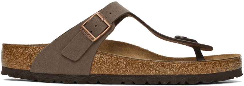 Birkenstock Brown Birko-Flor Gizeh Sandals