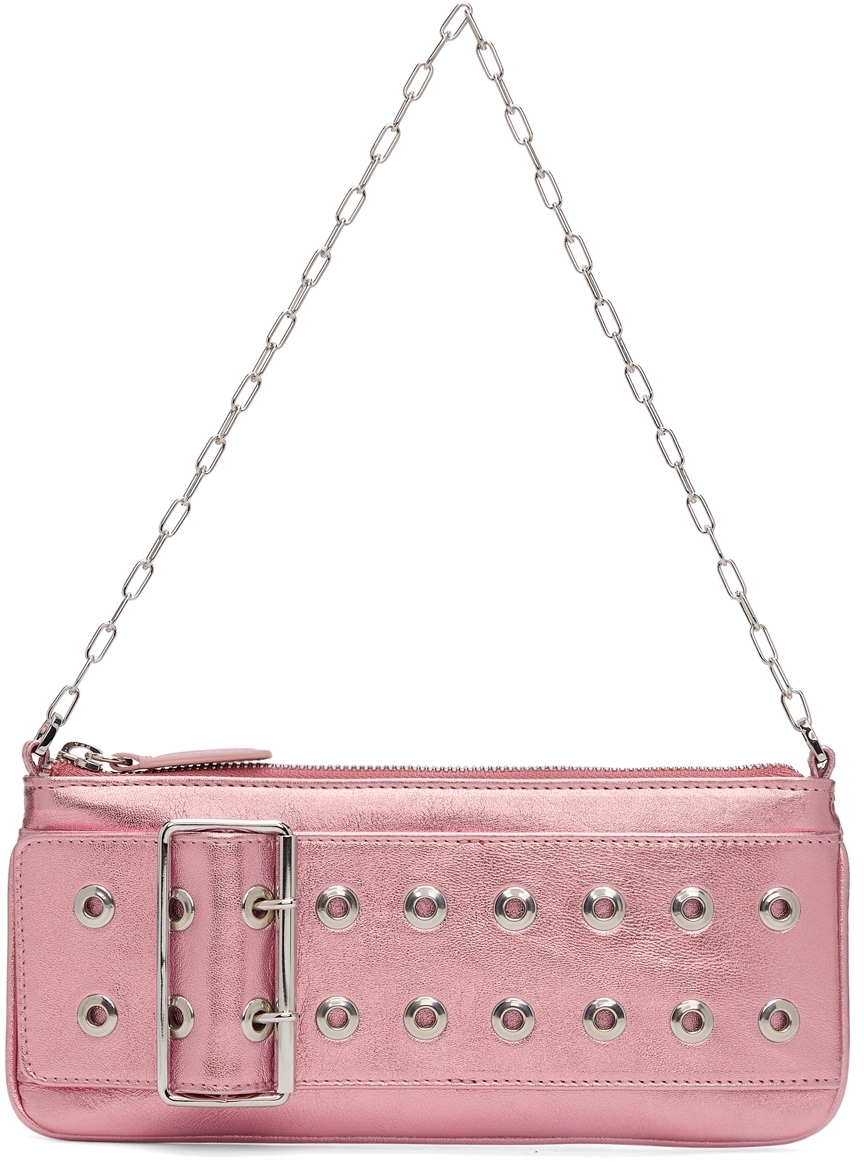 Abra Pink Flat Belt Shoulder Bag