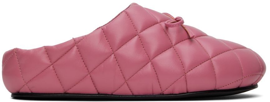 Abra Pink Quilted Loafers