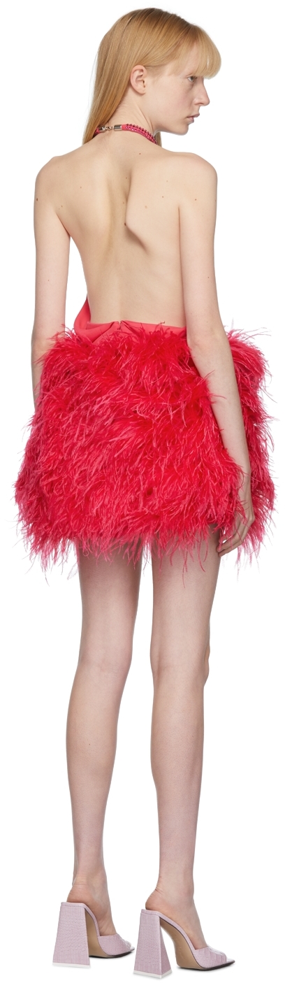 The Attico Pink Feather Dress | Smart ...