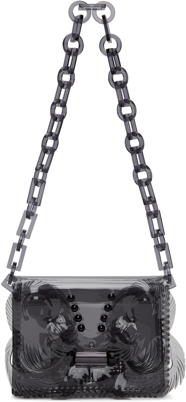 Mame Kurogouchi: Grey Mini Sculptural Chain Bag | SSENSE