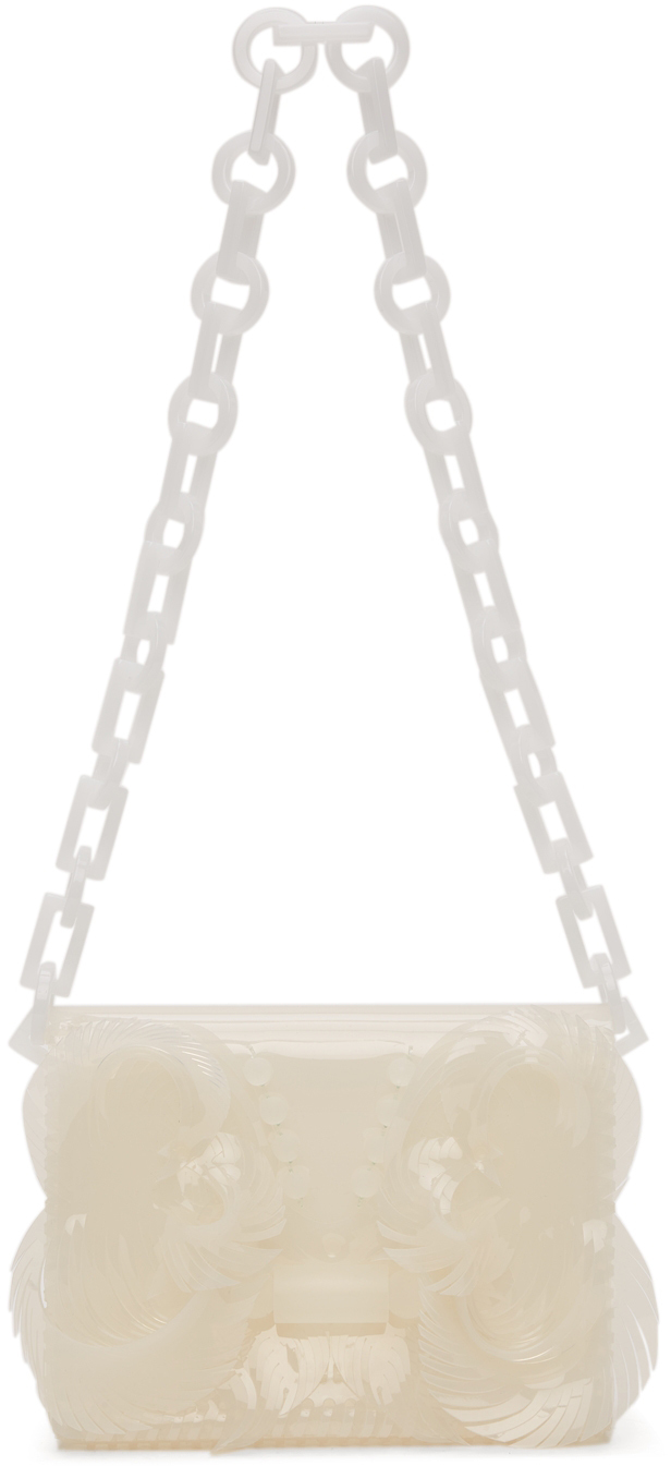 Mame Kurogouchi Off-White Mini Sculptural Chain Bag