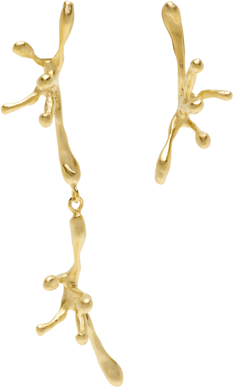 1064 Studio Gold Shape Of Water 11E Mismatched Earrings