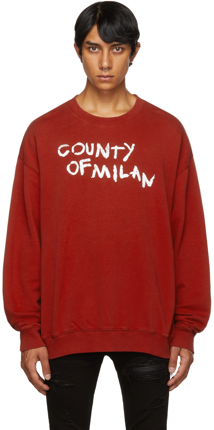 Red Script Sweatshirt Marcelo Burlon County of Milan Sale
