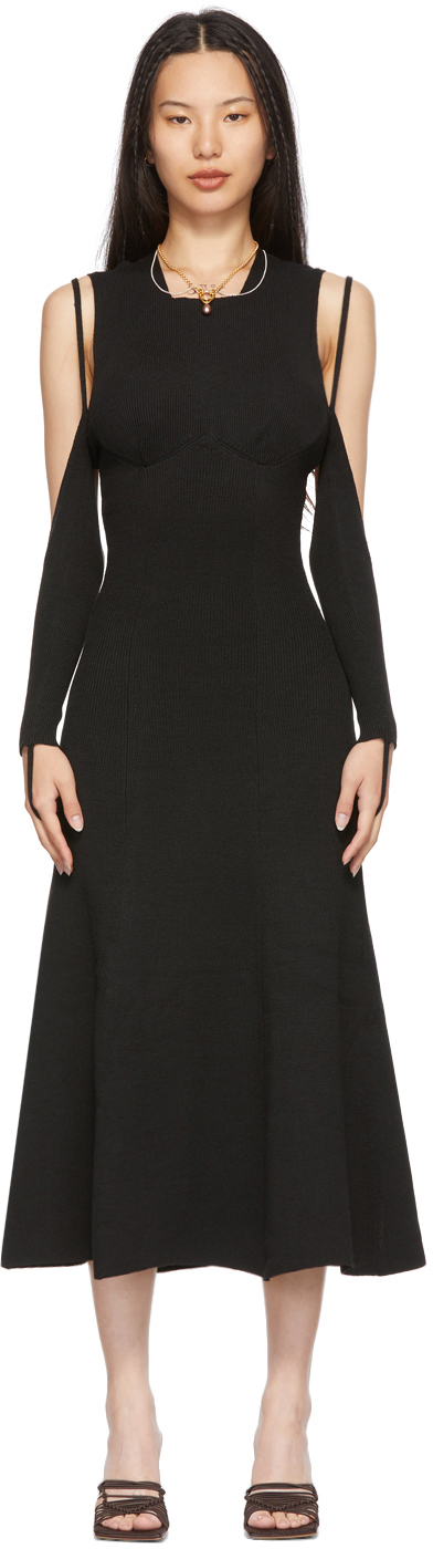 Isa Boulder: SSENSE UK Exclusive Black Visible Dress | SSENSE