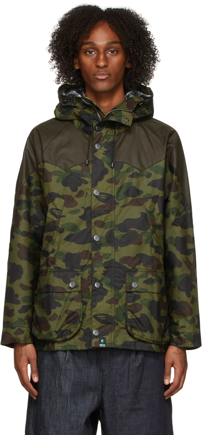 Green Barbour Edition Camo Bedale Snowboard Jacket | SSENSE