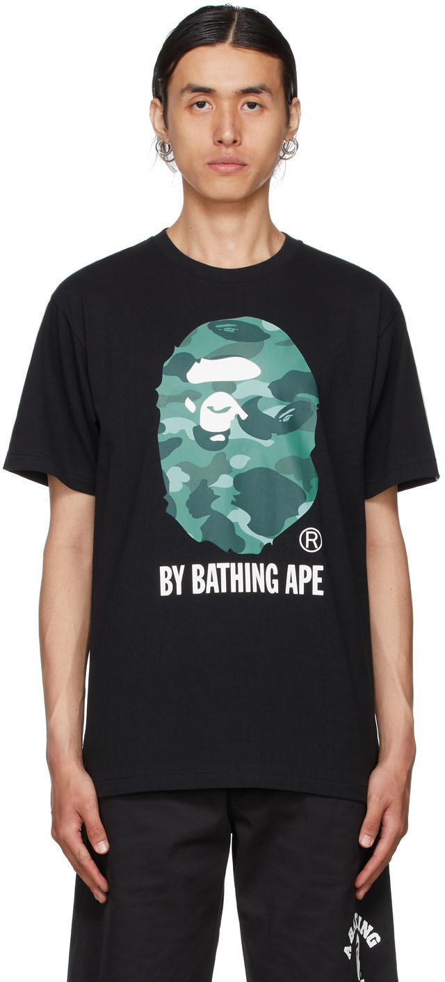 black and green bape shirt