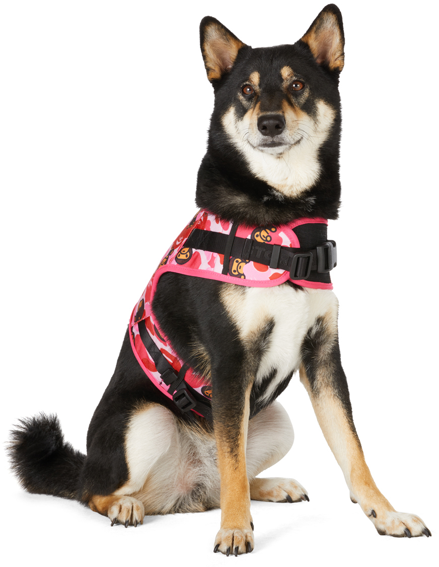 Pink Baby Milo Camo ABC Dog Harness by BAPE | SSENSE