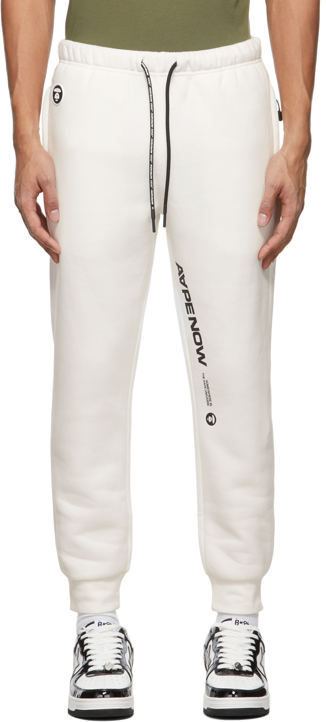 AAPE by A Bathing Ape White Printed Lounge Pants | Smart Closet