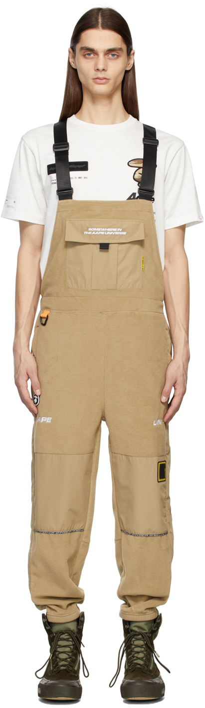 Aape By A Bathing Ape Logo-print Tapered Jumpsuit In Brown