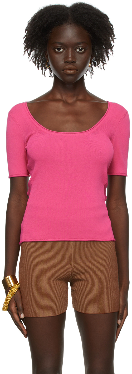 Jacquemus Pink La Montagne 'La Maille Lera' T-Shirt