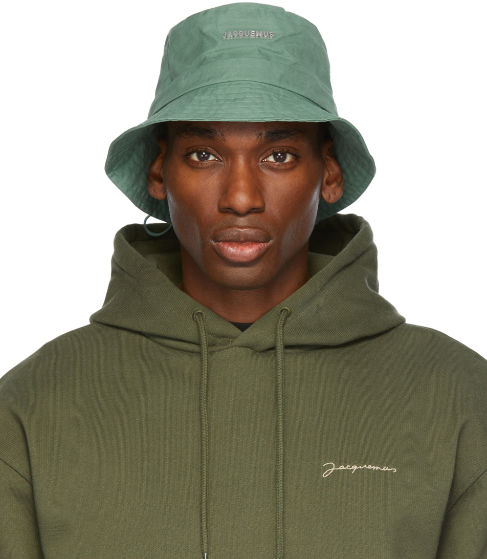 Jacquemus: Green La Montagne 'Le Bob Gadjo' Bucket Hat | SSENSE