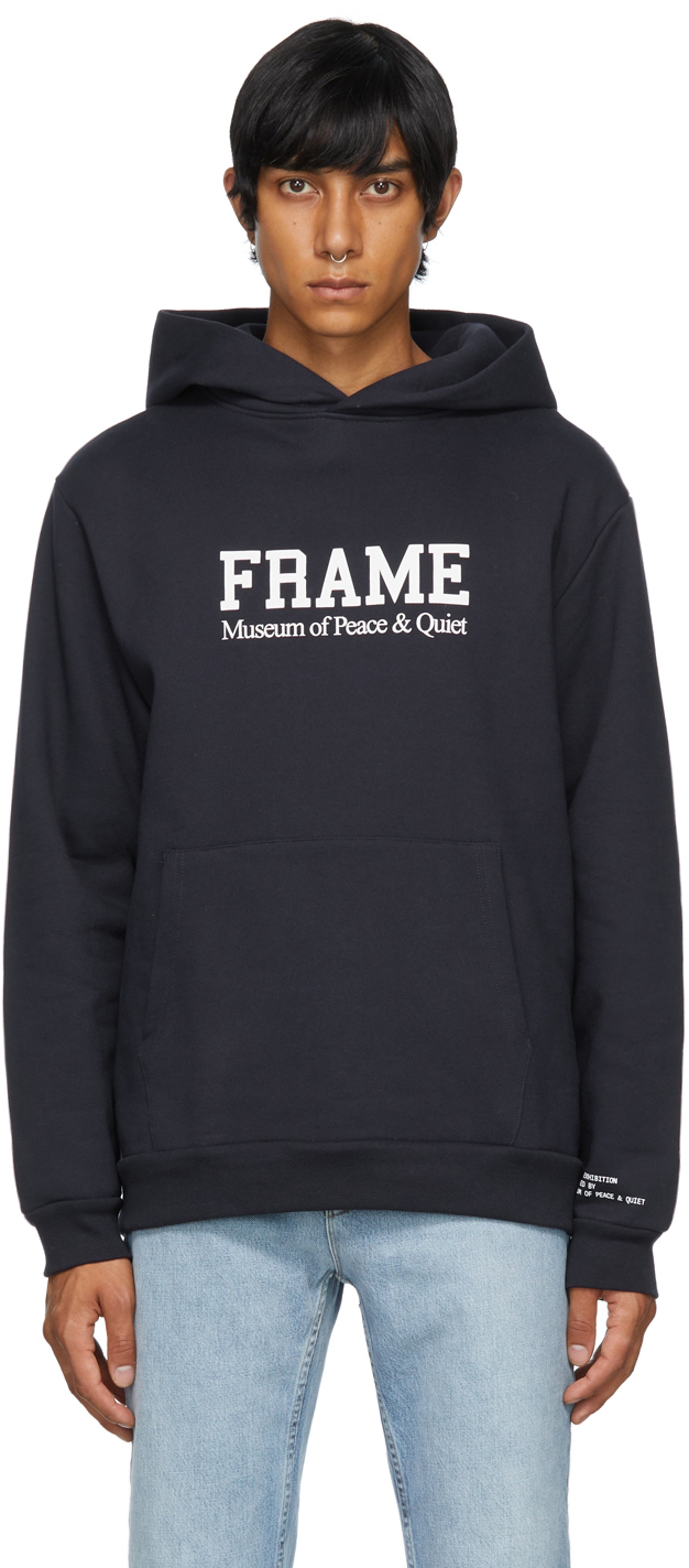 Navy Frame Edition Logo Hoodie