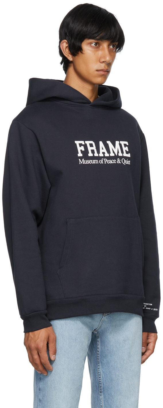 Museum of Peace & Quiet Navy Frame Edition Logo Hoodie | Smart Closet