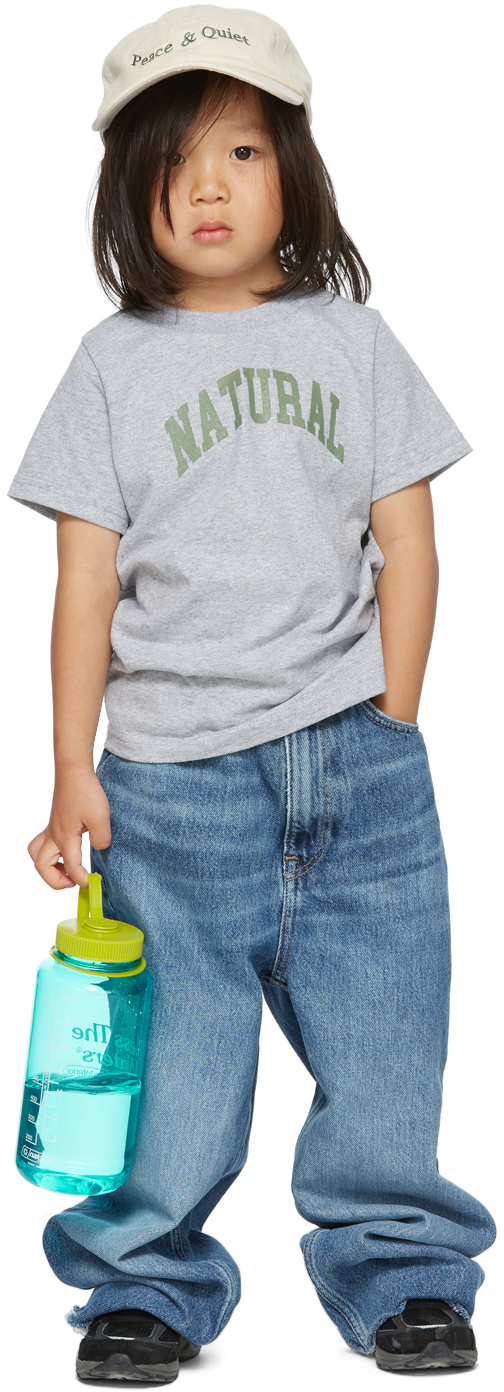 Ssense Abbigliamento Top e t-shirt T-shirt T-shirt a maniche corte SSENSE Exclusive Kids Grey Natural Big Kids T-Shirt 