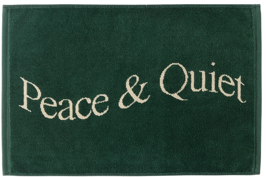 Museum of Peace & Quiet Green Wordmark Sports Towel