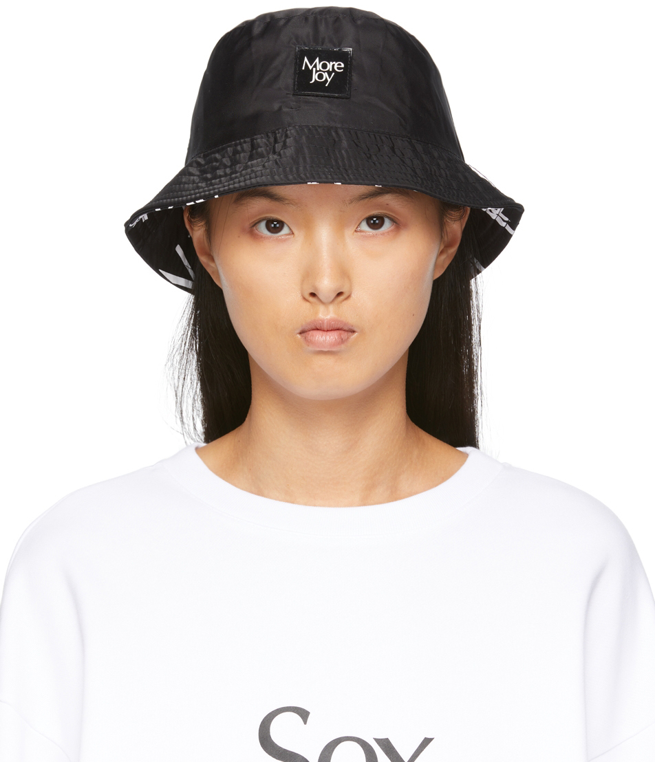 Reversible Black Logo Bucket Hat by 