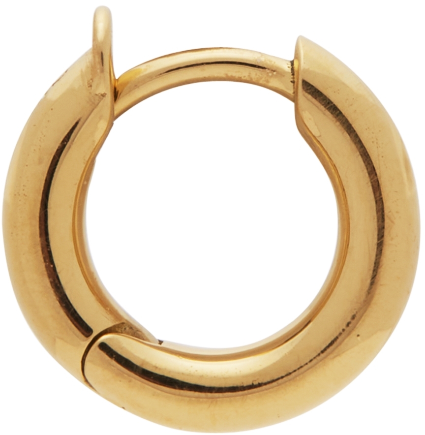 Gold Mini Micro Hoop Earring