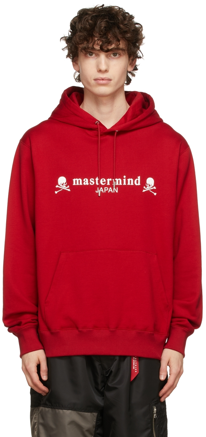 mastermind JAPAN Red Logo & skull Hoodie | Smart Closet