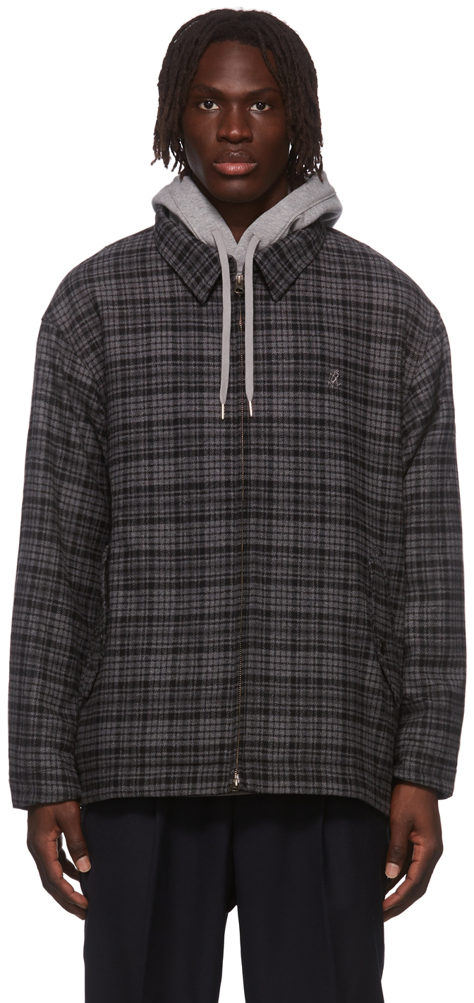 grey check jacket