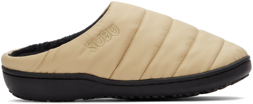 SUBU Beige Quilted Permanent Slippers