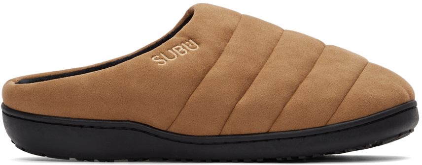 SUBU SSENSE Exclusive Tan Quilted Slippers