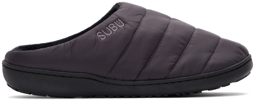SUBU Grey Quilted Slippers