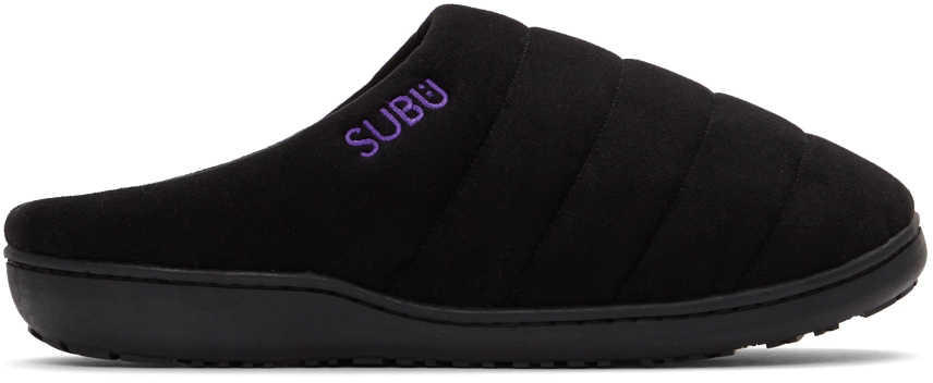 Black Quilted Slippers SSENSE Men Shoes Slippers 